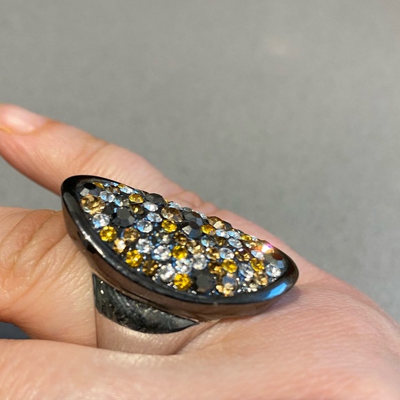 Multicolored crystal ring - Picture 2 of 5